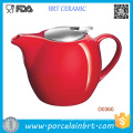 Red Black & White Ceramic Teapot 750ml with Strainless Steel Infuser